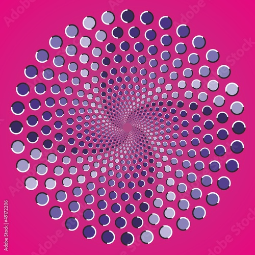 Vector: Optical illusion ellipse color points Optical illusion ellipse color points
