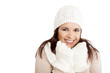 Beautiful woman wearing winter clothes