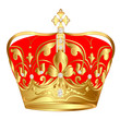 Illustration: tsarist gold crown with pearl and pattern tsarist gold crown with pearl and pattern