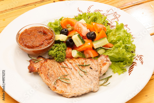 Photo: chicken with vegetables chicken with vegetables