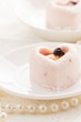 Heart-shaped dessert for Valentine's Day