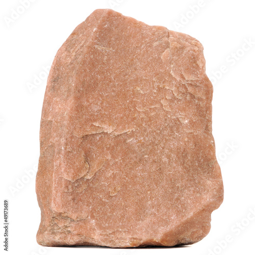 Photo: Red Granite Stone Isolated on White Background Red Granite Stone Isolated on White Background