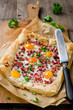 Specktarte mit Ei