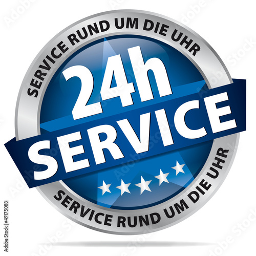 Vector: 24h-Service - Service rund um die Uhr 24h-Service - Service rund um die Uhr
