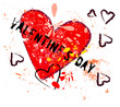 illustration for valentine's day, grungy