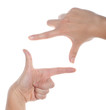 Photo: Cropped view of hands collaborating to a frame Cropped view of hands collaborating to a frame