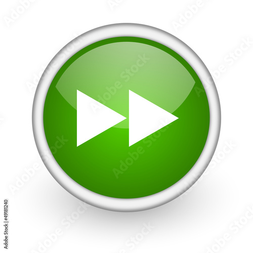 Illustration: scroll green circle glossy web icon on white background scroll green circle glossy web icon on white background
