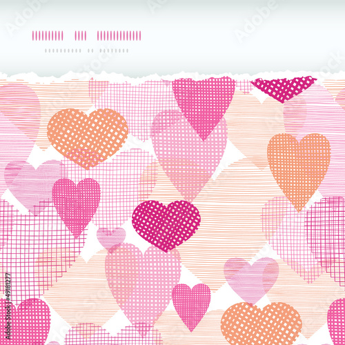 Vector: vector textured fabric hearts torn horizontal seamless vector textured fabric hearts torn horizontal seamless