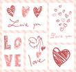 set of valentine's cards