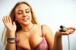 Sexy woman with webcamera