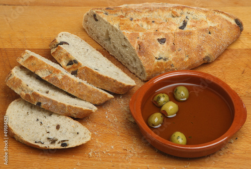 Photo: Artisan Olive Bread with Olive Oil Artisan Olive Bread with Olive Oil