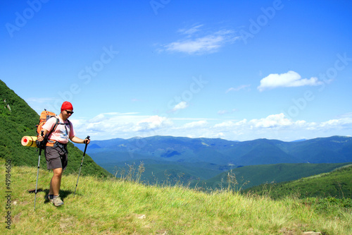 Photo: Summer hiking in the mountains. Summer hiking in the mountains.