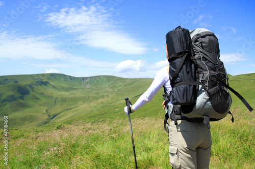 Photo: Summer hiking in the mountains. Summer hiking in the mountains.