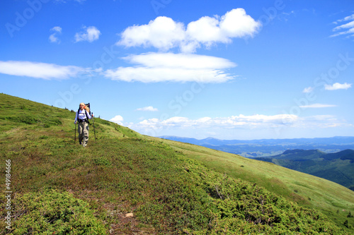 Photo: Summer hiking in the mountains. Summer hiking in the mountains.
