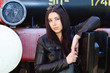 Girl over locomotive