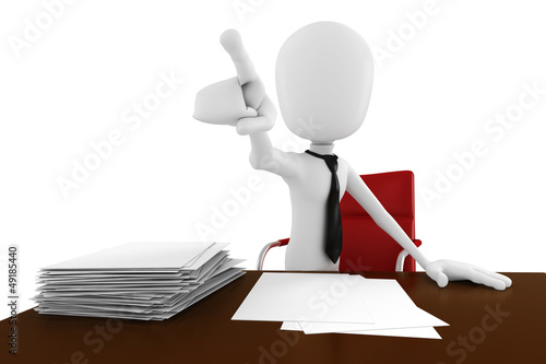 Illustration: 3d man businessman -FIRED! 3d man businessman -FIRED!
