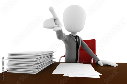 Illustration: 3d man businessman -FIRED! 3d man businessman -FIRED!
