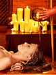 Woman having Ayurvedic spa treatment.