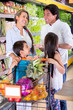 Family at the supermarket