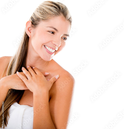Photo: Happy woman smiling Happy woman smiling