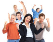 Foto: Group of happy person. Group of happy person.