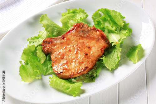 Photo: Glazed pork chop Glazed pork chop