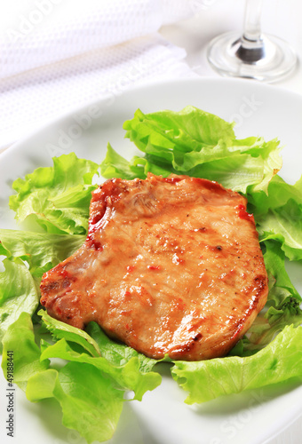 Photo: Glazed pork chop Glazed pork chop