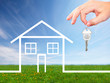 Hand with a house key.
