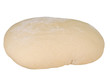 Uncooked yeast dough isolated on white