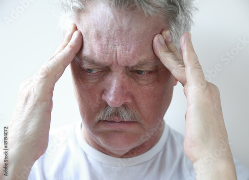 Photo: temple headache in older man temple headache in older man