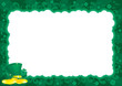Vector: frame with leprechaun's hat, gold coins and clover leaves. frame with leprechaun's hat, gold coins and clover leaves.