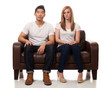 Young Couple on Sofa
