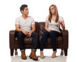 Young Couple on Sofa