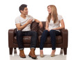 Young Couple on Sofa