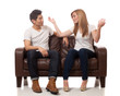 Young Couple on Sofa