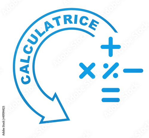 Vector: calculatrice sur symbole bleu calculatrice sur symbole bleu