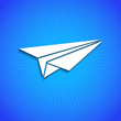 Vector icon on blue background. Eps10