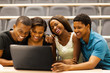group of african american college students in lecture room