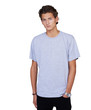 Serious young guy looking at you against a white background with