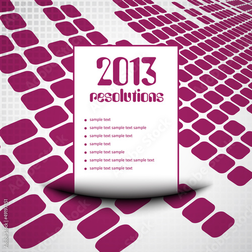 Vector: 2013 resolution list background 2013 resolution list background