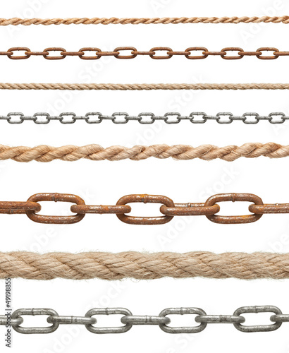 Photo: chain rope connection slavery strenght link chain rope connection slavery strenght link