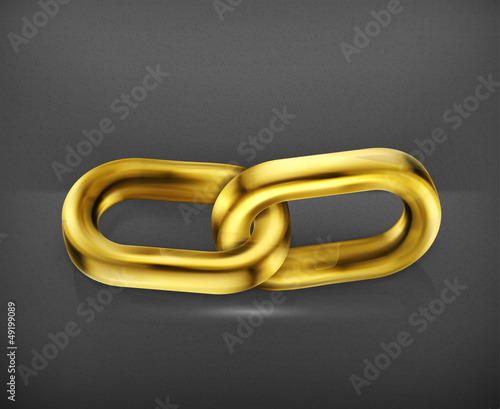 Vector: Gold chain link Gold chain link