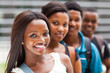 group of african college students line up