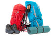 Hiking gear on the  white  background