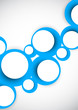 Abstract background with blue circles
