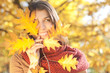 Photo: Beautiful woman with a leaf Beautiful woman with a leaf