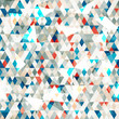 abstract blue glass triangles seamless with grunge effect