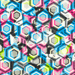 abstract rhombus color seamless with glass effect