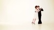 Vídeo: passionate, young couple showing dance moves on white background passionate, young couple showing dance moves on white background