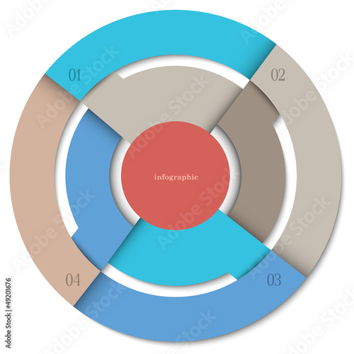 Vector: Modern round design template for infographics Modern round design template for infographics